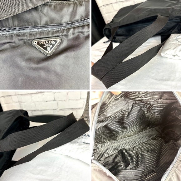 Prada black nylon shoulder bag or diaper bag with dust bag - Picture 14 of 16